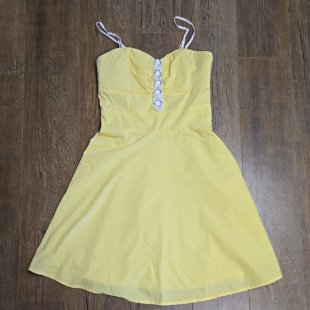 Yellow Spaghetti Strap Sundress for Weddings